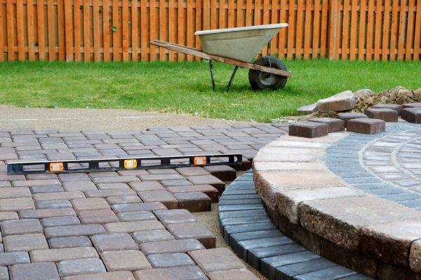 Patio Brick Installation